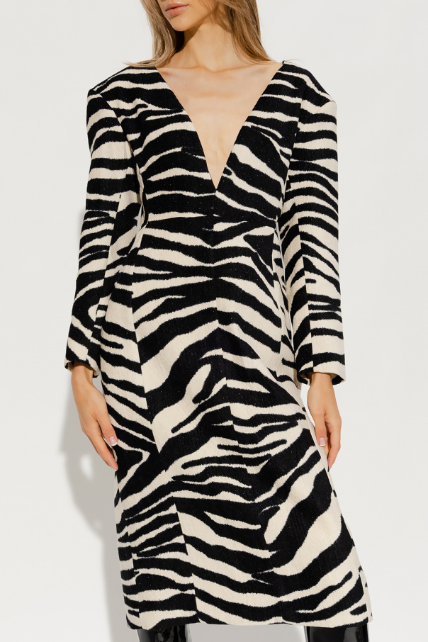 ワンピースその他 Dries Van Noten Black wool-blend dress with drape Dries Van Noten Black Wool-blend Dress With Drape | ModeSens